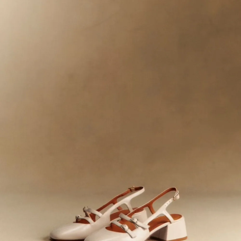NEW Womens Sezane Paula Babies White Lacquer Shoes size US 6 FR 37 - Picture 15 of 16